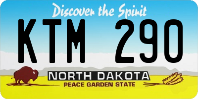 ND license plate KTM290