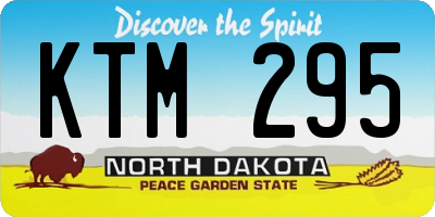 ND license plate KTM295