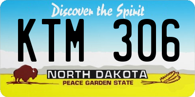 ND license plate KTM306