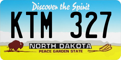 ND license plate KTM327