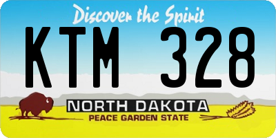 ND license plate KTM328