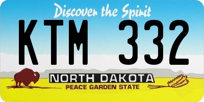 ND license plate KTM332