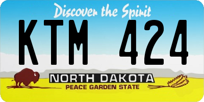 ND license plate KTM424