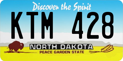 ND license plate KTM428