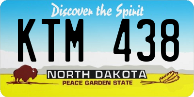 ND license plate KTM438