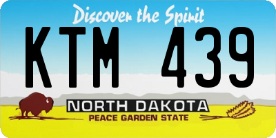 ND license plate KTM439