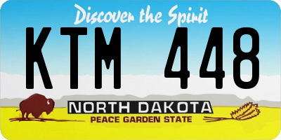 ND license plate KTM448