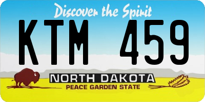 ND license plate KTM459