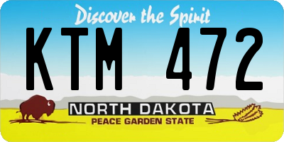 ND license plate KTM472