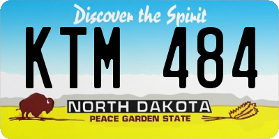 ND license plate KTM484