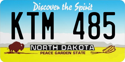 ND license plate KTM485