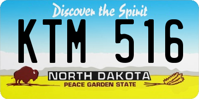 ND license plate KTM516