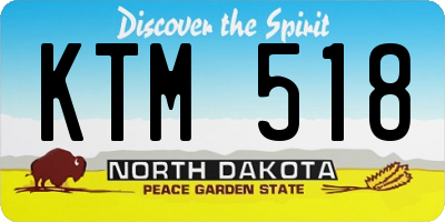 ND license plate KTM518