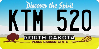 ND license plate KTM520