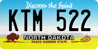 ND license plate KTM522