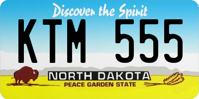 ND license plate KTM555