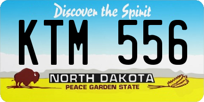 ND license plate KTM556