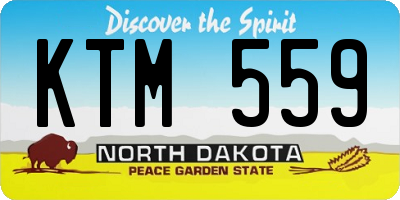 ND license plate KTM559
