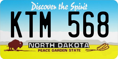 ND license plate KTM568