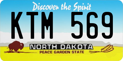 ND license plate KTM569