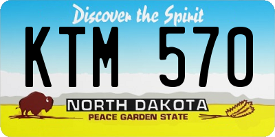 ND license plate KTM570
