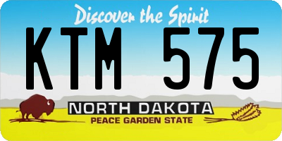 ND license plate KTM575