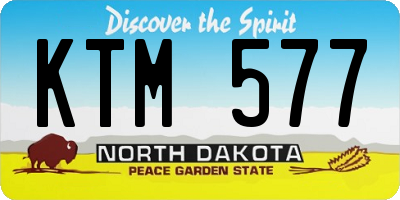 ND license plate KTM577