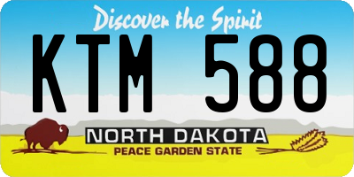 ND license plate KTM588