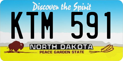 ND license plate KTM591