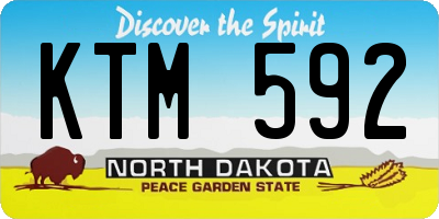 ND license plate KTM592