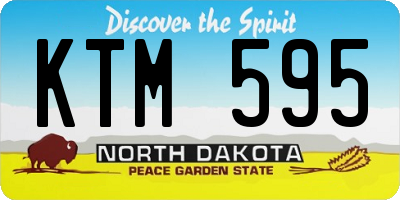 ND license plate KTM595