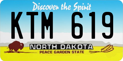 ND license plate KTM619