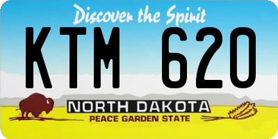 ND license plate KTM620