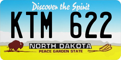 ND license plate KTM622