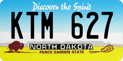 ND license plate KTM627