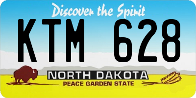ND license plate KTM628