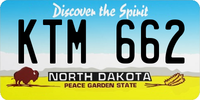 ND license plate KTM662