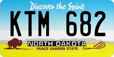 ND license plate KTM682