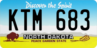 ND license plate KTM683