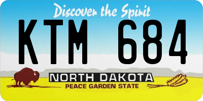 ND license plate KTM684