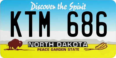 ND license plate KTM686