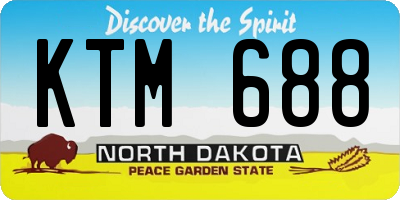 ND license plate KTM688