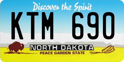 ND license plate KTM690