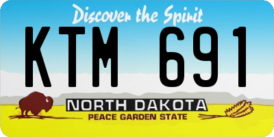 ND license plate KTM691