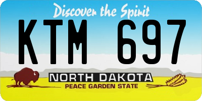 ND license plate KTM697