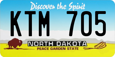 ND license plate KTM705