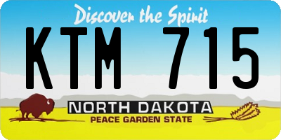 ND license plate KTM715
