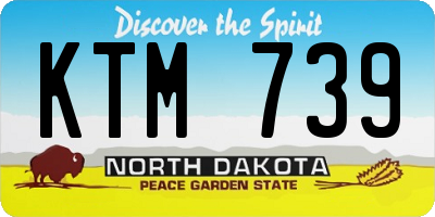 ND license plate KTM739