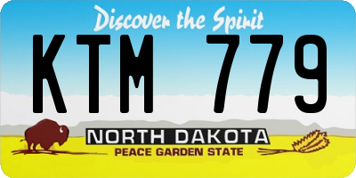ND license plate KTM779