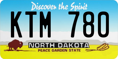 ND license plate KTM780